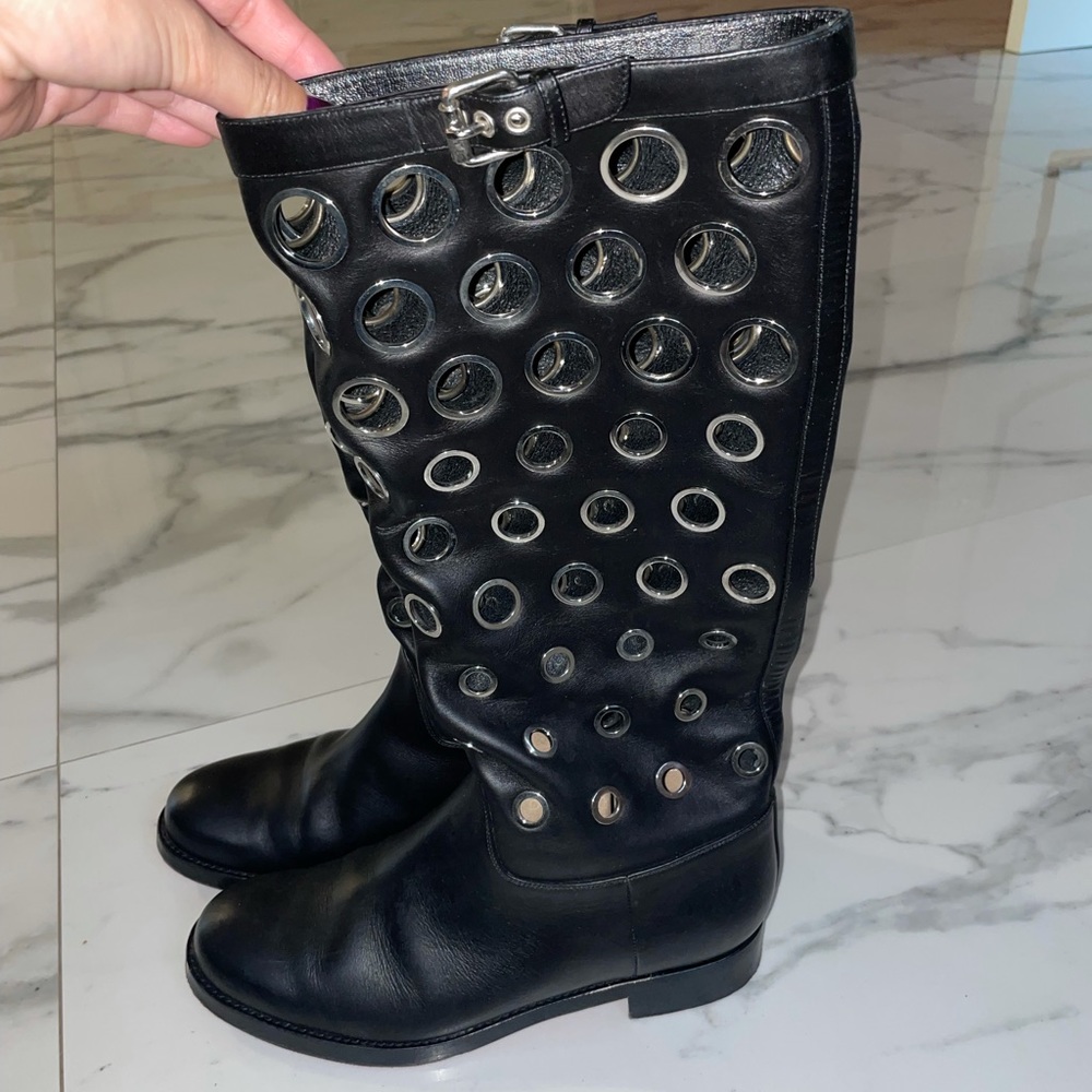 Christian louboutin leather boots size 38.5 - Picture 2 of 3